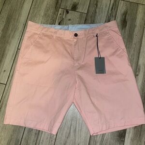 New Mens Smash Chino Shorts Pink flat front Se 36